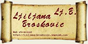 Ljiljana Brošković vizit kartica
